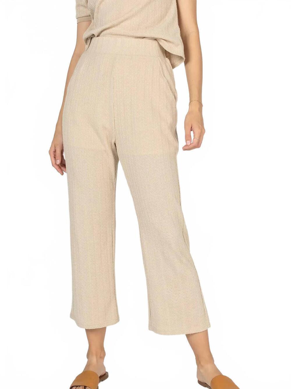 NEW MOD REF billie wide leg pants in beige
